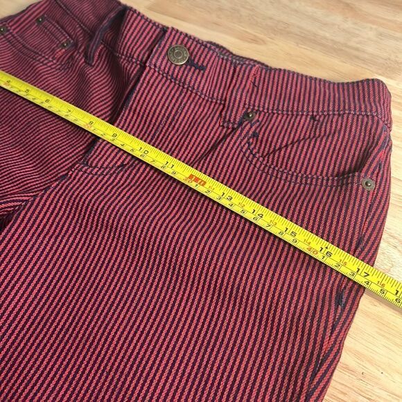 Ralph Lauren LRL, Red & Navy Pinstripe Pants Modern Straight Leg Denim 2P Petite - Picture 12 of 12
